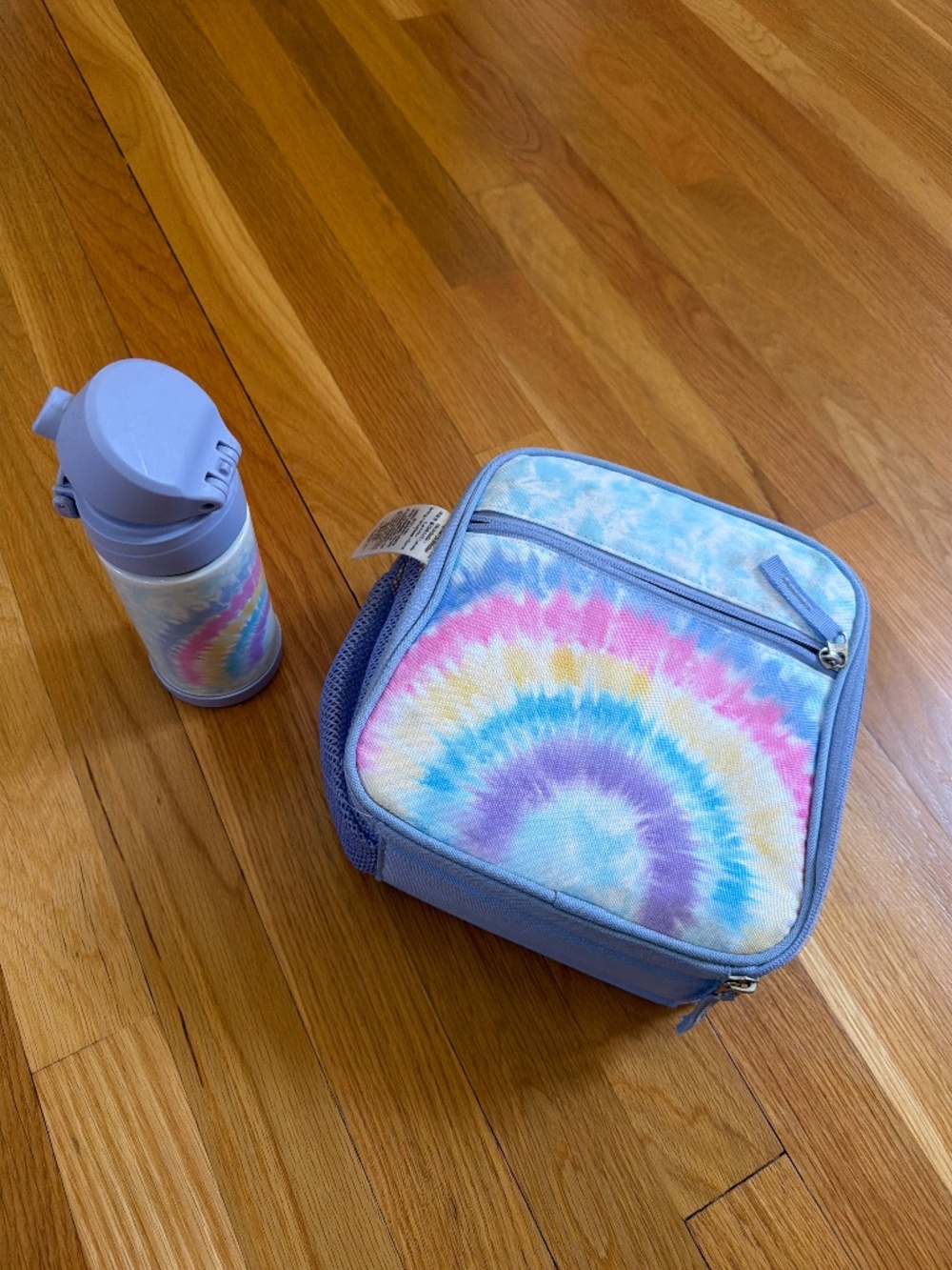 Pottery barn kids tie dye rainbow lunch set